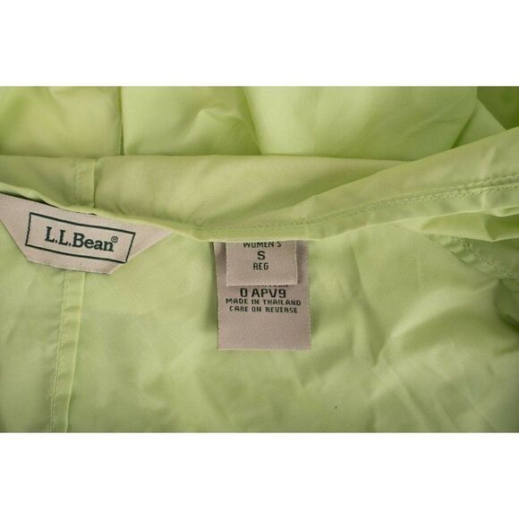L.L. Bean Womens Windbreaker Jacket S Lime Green Z - Picture 6 of 6